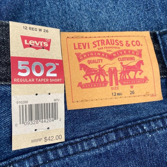 Levi's Big Boys 502 Taper-Fit Denim Shorts Bottoms - Picture 4 of 5